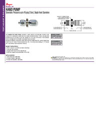 Thumbnail of document Data Sheet - HP-1  Hand Pump
